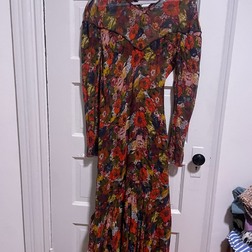 Doen Multicolor Floral Long Sleeve Dress
